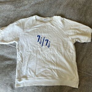 Clare V. Short Sleeve Sweatshirt | small